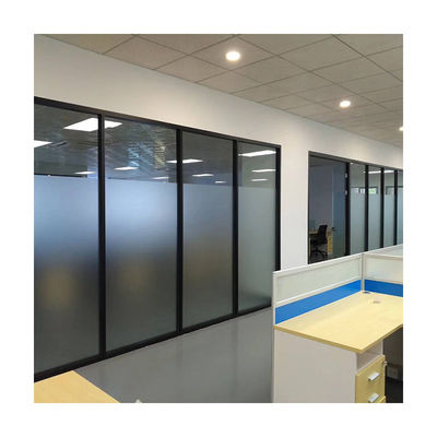 Harga yang bagus Top Supported Manually Operated Office Glass Partition Wall with Convenient Operability and Tempered Glass on line