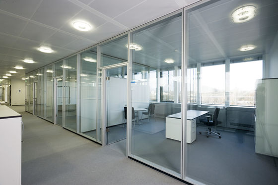 Beli Kantor kaca dinding partisi tahan suara Frame aluminium dengan panorama online manufacture