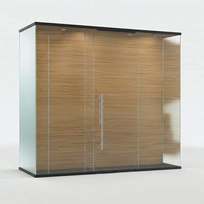 Beli Acoustic Kantor Kaca Partisi Dinding Kayu Finish Untuk Laboratorium online manufacture