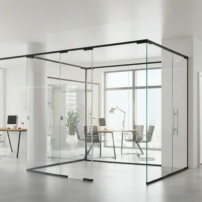Beli Panorama Kantor Tempered Glass Partition Wall Untuk Divider Lipat online manufacture