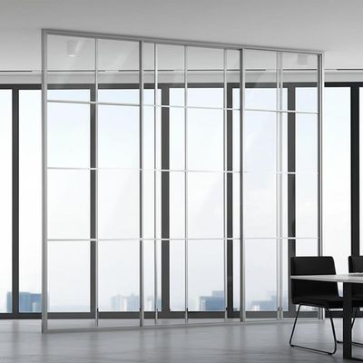 Harga yang bagus Office Glass Partition Wall with 108mm/90mm Thickness Up to 3000mm Height and 1200mm Grid Width for Aluminum Frame on line