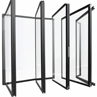 Harga yang bagus Tempered Height Glass Partition Wall with 30-42dB Sound Insulation and Folding Design on line