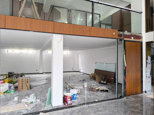 Harga yang bagus Customized Soundproof Partition with 6061-T6 Profiles and Q235 Steel Frame for Office Spaces on line