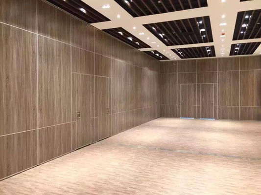 Panel dinding akustik geser, ruang besar kantor dinding partisi kayu untuk kantor