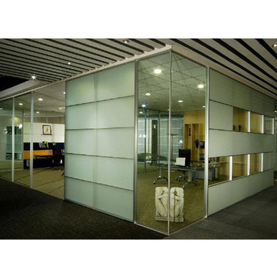 Modular Tempered Full Height Glass Partition Wall Untuk Office Fit