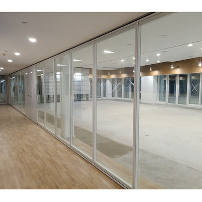 Single Aluminium Frame Glass Partition Wall Untuk Ruang Rapat Kantor