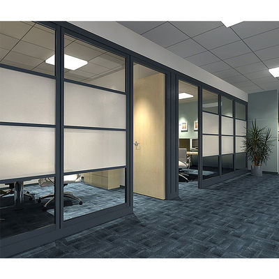 Panoramic Glass Partition yang bisa dilepas, Office Glass Partition dengan Frame Aluminium