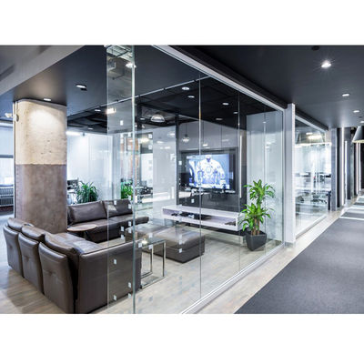 Instalasi Modular dan Pre-Massemble 100mm Soundproof Glass Partition Wall untuk Lingkungan Kerja Produktif