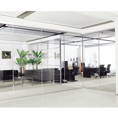 Dinding Partisi Kaca Kantor Geser Partisi Dinding Kaca Tempered Ganda