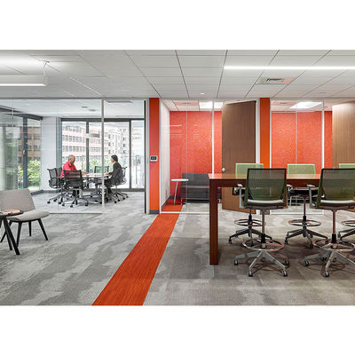 Harga yang bagus Acoustic Office Glass Partition Wall with Wooden Finish and Stainless Steel 304# Aksesoris untuk isolasi suara dan keamanan kebakaran on line