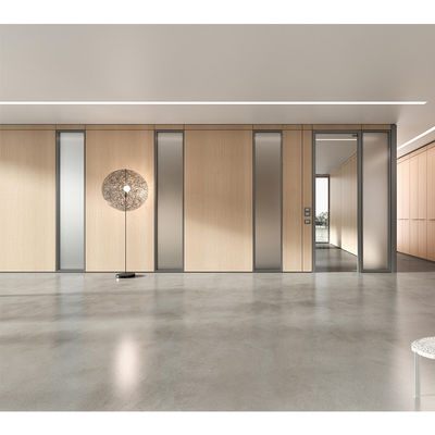 Harga yang bagus Modern Office Glass Partition Wall with Frosted Glass Acid Etched Glass and 108mm Thickness on line
