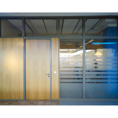 Ketebalan 108mm 90mm Frameless Glass Partition Wall Untuk Ruang Konferensi