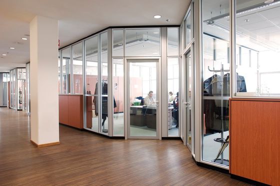 Sistem Panorama Aluminium Frame Glass Partisi Tembok Untuk Perumahan