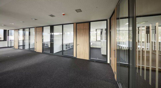 Harga yang bagus Eco Friendly Kantor Aluminium Frame Kantor Tembok Partisi 3 Tahun Garansi on line
