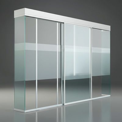 Harga yang bagus Sliding Single Glazed Frame Office Glass Partition Wall Untuk Pusat Pameran on line