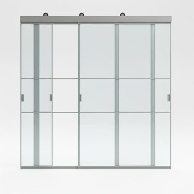 Portable Tempered Sliding Double Glazed Office Glass Partition Wall Untuk Kamar