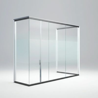 Kantor Single Kaca Tempered Glass Partisi Tembok Mudah Operasi