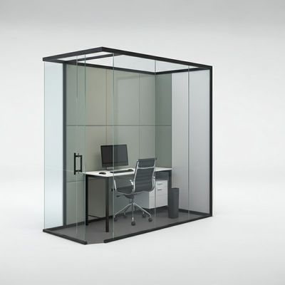 Harga yang bagus Stylish dan awet 100mm Kantor Kaca Tembok Pembagian untuk Tempat Kerja Modern on line