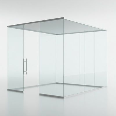 100mm Ketebalan Modern Frameless Glass Kantor Partisi dan Divider Solusi
