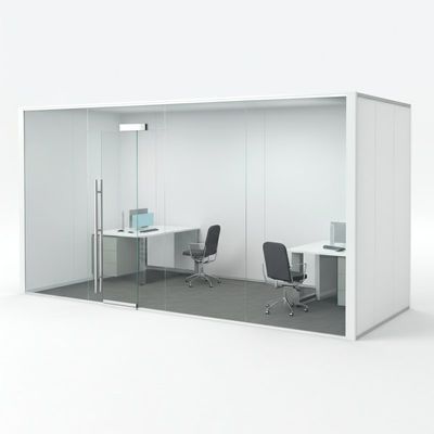 Full View Kaca Kantor Pengecualian Tembok Aluminium Frame Kaca Pengecualian Tembok Tetap