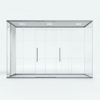 Modern Aluminium Partisi Kaca Partisi Tembok dengan Pintu Ayunan