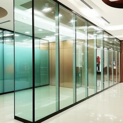 Harga yang bagus Demountable Glass Partition Wall with 30-42dB Sound Insulation for Shopping Mall Custom Design on line