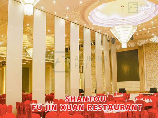 Harga yang bagus Restoran Shantou Fu Jin Xuan: Partisi Geser Bergerak Kedap Suara dengan Ketebalan 68CM, Kekuatan Segel 800N, dan Daya Tarik Magnetik 40N/m on line
